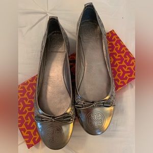 Tory Burch faux snakeskin ballet flats